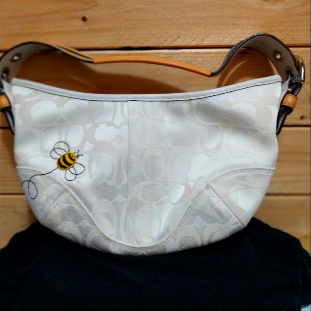 Coach Signature Optic Hobo Bumblebee Handbag
